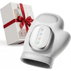 Hand Massager with Heat & Compression, Cordless Rechargeable Finger–Palm–Wrist Massager, 5 Modes & 3 Heat Levels, Adjustable Air Press, Ergonomic Design, USB-C Fast Charge, Gift for Women & Men