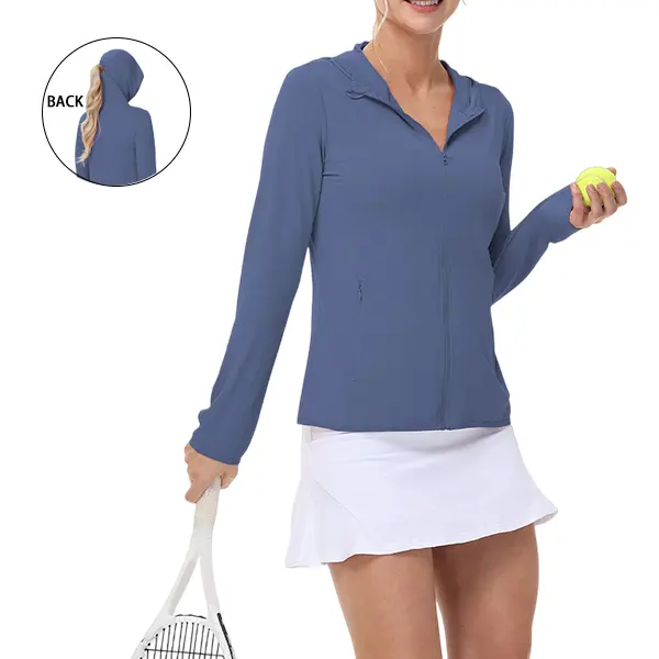 Women's UPF 50+ Sun Hoodie, Lightweight Plain Athletic Apparel with Long Sleeves, Breathable & Cool for Hiking, Outdoor Ready Sizes S-3XL, Activewear Fitness