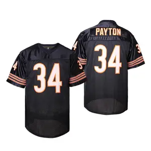 Men's Football Jersey #34 Dark Blue Embroidered Letters & Numbers Short Sleeve Mesh Breathable Fabric Ideal for Football Fans