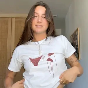 Red Bikini Baby Tee