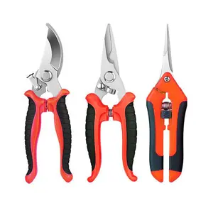 3pcs Garden Pruning Shears Set, Stainless Steel Blades, Sharp Fast Trimming Tools for Dead Branches & Leaves, Gardening Clippers