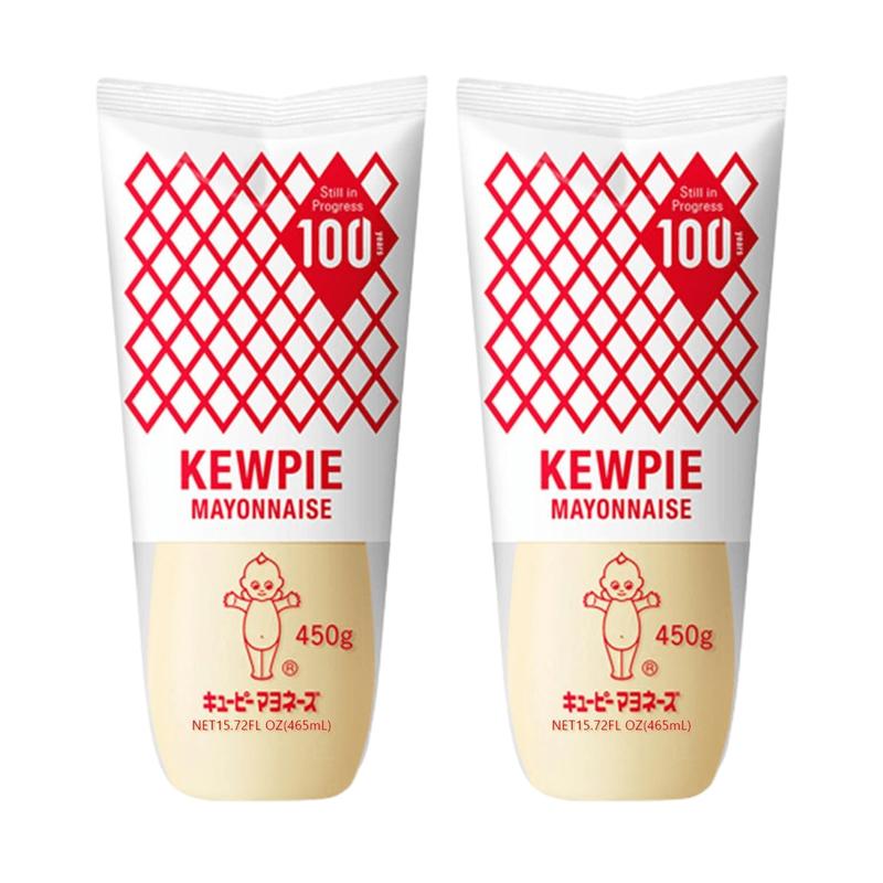 KEWPIE Japanese Mayonnaise 450g Twin Pack - Rich Egg Yolk Flavor for Sushi, Salads & Fruits - 100th Anniversary Special Edition