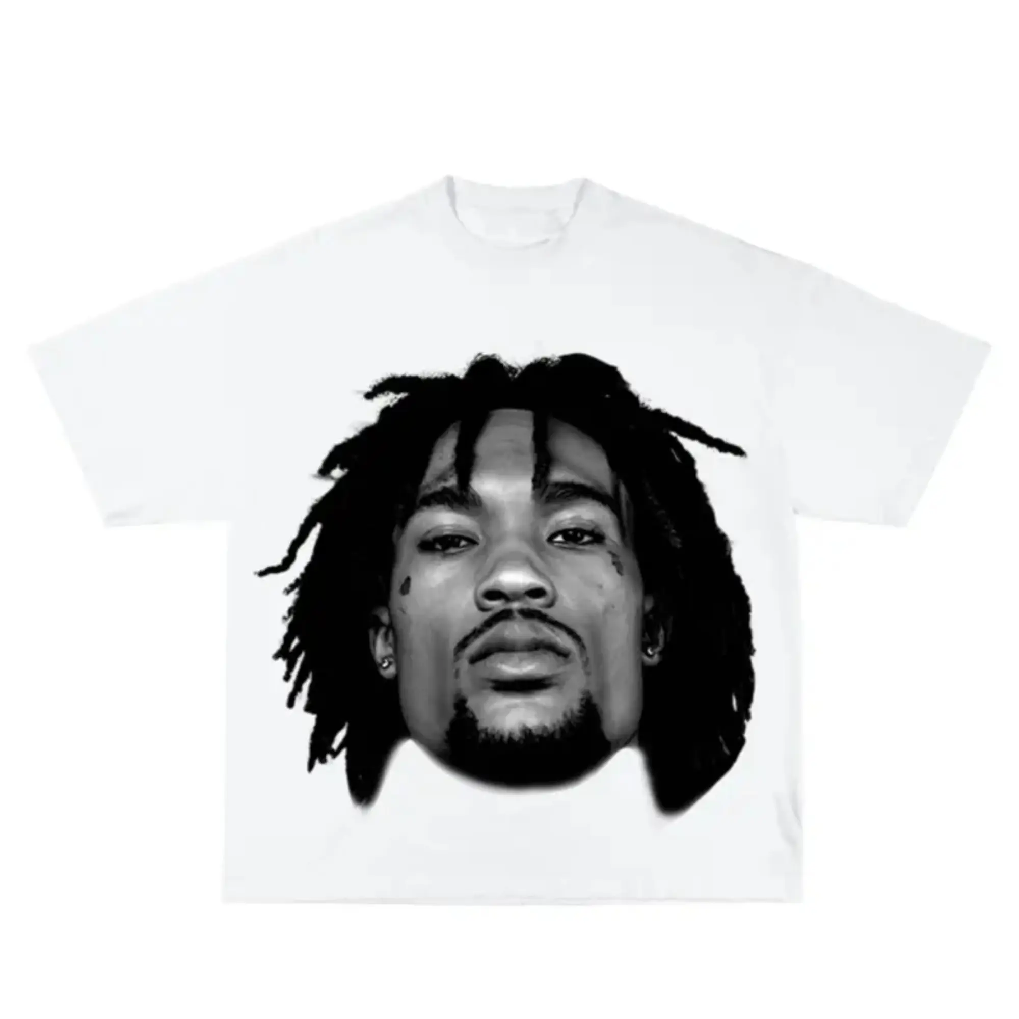 Hunxho Inspired Vintage Graphic T-shirt Heavy Cotton Tee Basketball 90 s Styled Shirt Hiphop Vibes Y2K Aesthetic Throwback Classic Big Face Celebrity Tee