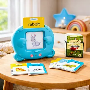 Bilingual Talking Flash Cards for Toddlers Ages 2-6, 224 Sight Words in English, Montessori Preschool Learning Toy, Screen-Free Speech Therapy Cards, Autism Sensory Educational Toy, Rechargeable Pocket Reader Gift for Boys Girls Kids
