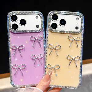 Compatible with for iPhone 17 Pro Max/16 Pro/15 Pro Max/14/13 Bow protective case phone case- HN1218-4