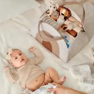 Neutral Boho Rainbow Diaper Caddy | Nursery Must-Have!