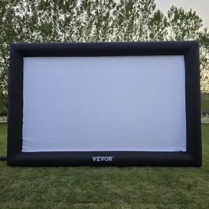 Oxford Fabric Blow Up Screen for Outdoor Parties Backyard Movie Night Inflatable Projector Screen (14/16/20/24Ft) for Outdoor Use, Oxford Fabric, 350W Air Blower Included, Supports Front & Rear Projection, Black