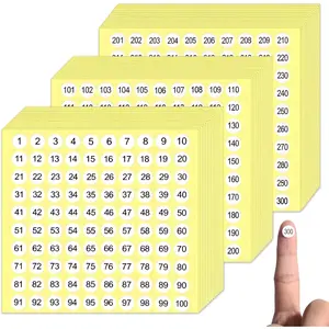 1-300 Stickers with Numbers, Numbered Stickers, Consecutive Number Sticker, 4500 Self Adhesive Round Labels, Inventory Organizing  for Storage, Boxes, Toolbox, Indoor Outdoor