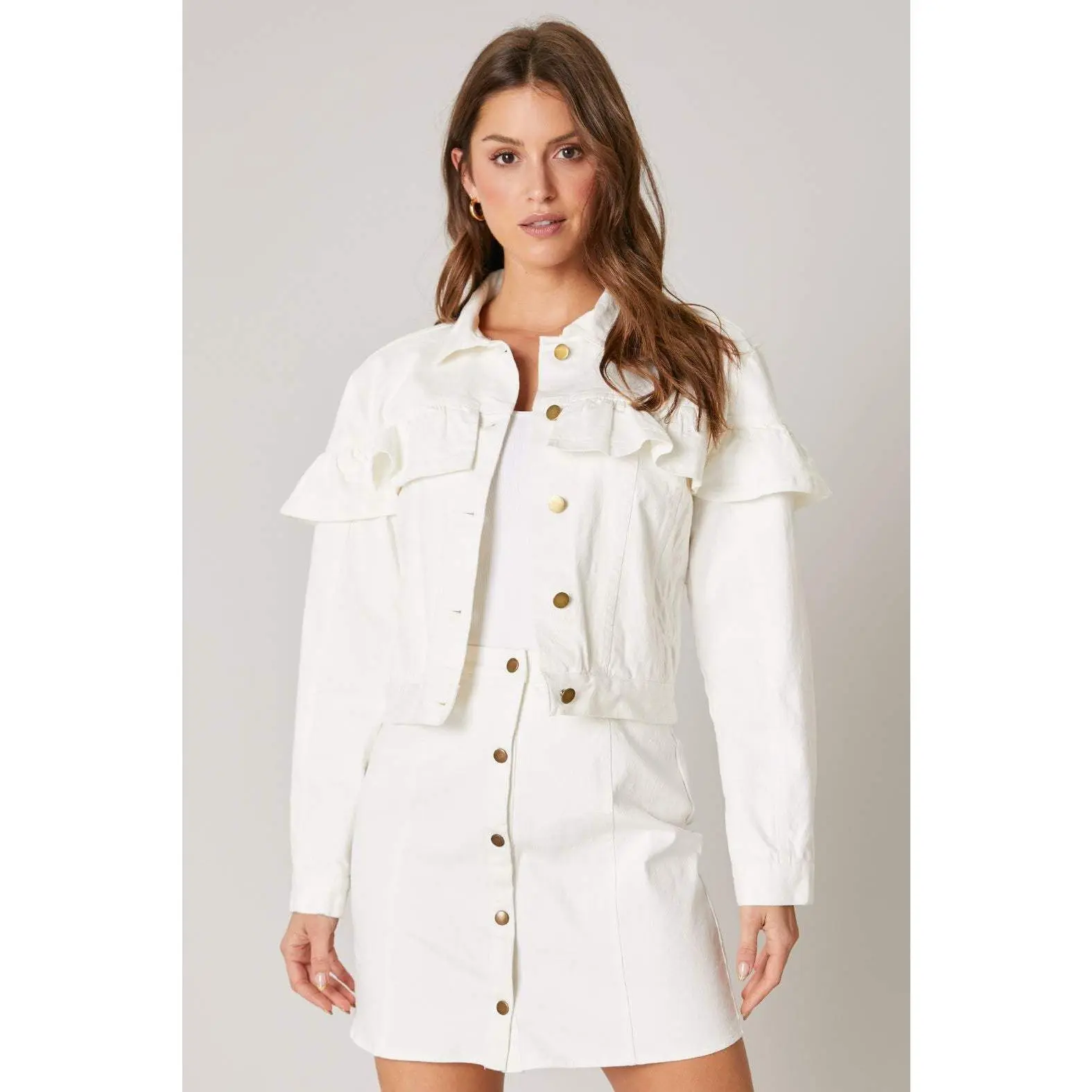 Evie Ruffle Denim Jacket