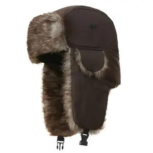 Russian Trapper Ushanka Hats for Men Women Warm Windproof Winter Hats with Ear Flaps Classic Style Hunting Cold-proof Trooper Hat