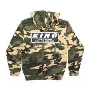 KING SHOCKS (ARMY) CAMO PULLOVER HOODIE, Camo Hoodie, Trendy 3D Hoodie, Realistic Print Sweatshirt, Cool Unisex Fashion Top