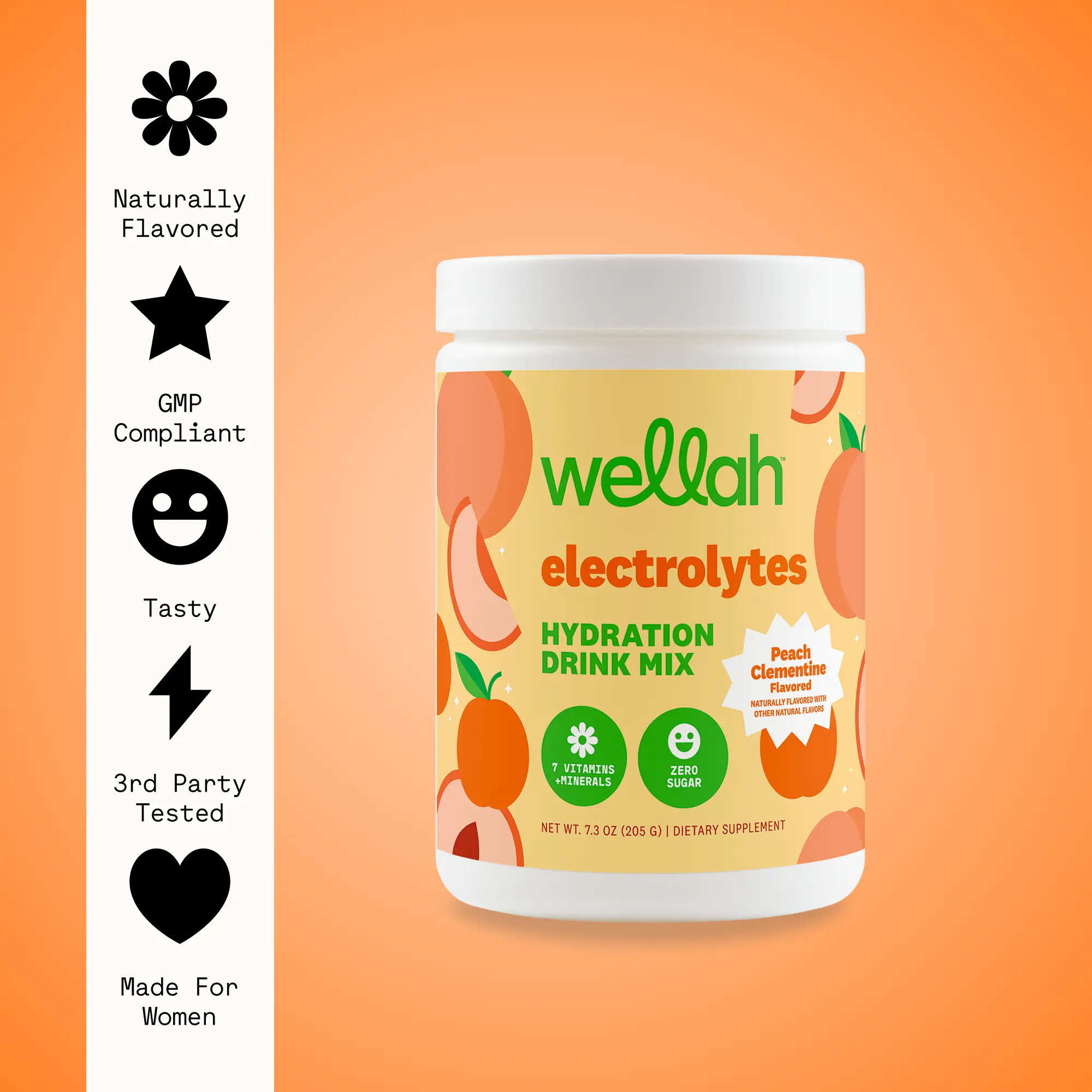 Wellah Electrolytes For Women | Hydration Drink Mix | Natural Flavored & Sweetened | 7 Vitamins & Minerals | Hydration for Woman | Micro Nutrients | Cellular Hydration | Skin Hydration |  electrolytes |  vitamins for women      50 Servings Sugar Supplemen