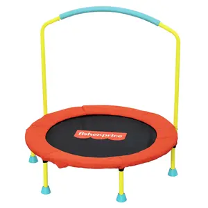 Fisher-Price WonderJump 36" Round Indoor Mini Trampoline for Kids Toddler Toy