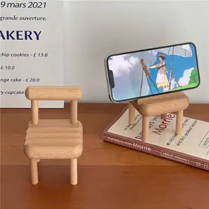 Adjustable Wooden Phone Stand Holder, Adjustable Cellphone Holder, Creative Minimalist Design, Compact, Durable & Stylish Desk Accessory, Perfect Gift Idea for Office Use