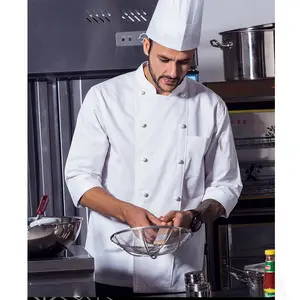 Four season chef workwear set with three quarter sleeves