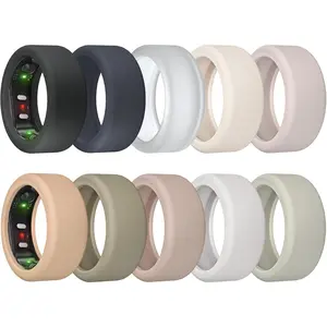 10 Pack Ring Cover for RingConn Gen 2, Elastic  Ring Protector for RingConn Gen 2 Air Working Out Accessories Men Women (All 10 Colors-5, S (7/8/9/10/11))