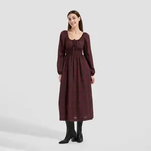 Women's Long Sleeve Midi A-Line Dress - Universal Thread