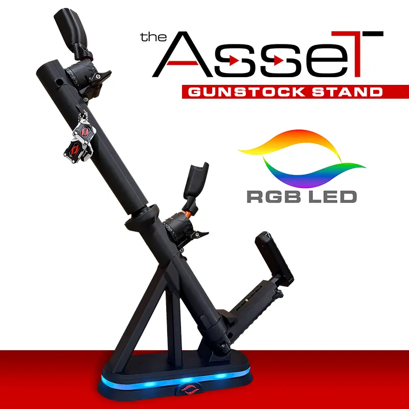 RGB Asset VR Gunstock Stand for Quest 2, Quest 3, PSVR2, Valve Index