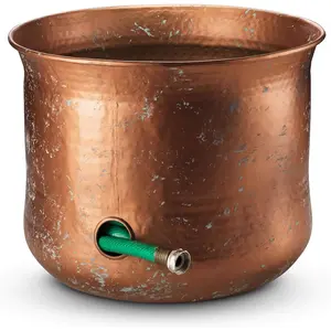 Garden Hose Pot Holder | Water Hose Container Pot For Outside or Indoor Use | Expandable Water Hose Hider Storage Organizer No Lid