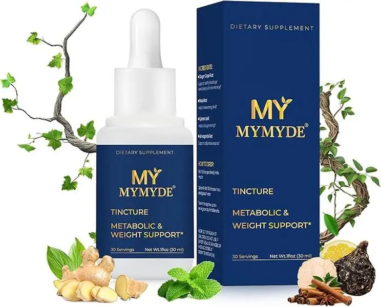 MYMYDE Herbal Liquid Drops | Antioxidant Plant-Based Supplement, Alcohol-Free, Certified Gluten-Free, PETA Approved Vegan & Cruelty-Free, Third-Party Safety Tested