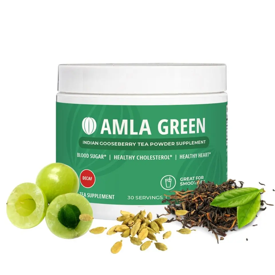 Anti-Inflammatory Decaf Green Tea – 20x Concentrated Organic Indian Gooseberry | Decaf Flavor | Lower Blood Sugar, Cholesterol, Blood Pressure