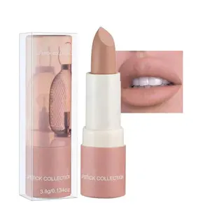 Matte Nude Lipstick, Bold & Intense Nudes Paper Tube Lipsticks Smooth Velvety Lip Gloss, Long Lasting Lip Stick Non-Stick Cup Not Fade Nude Lip Stick, Senior Matte Lip Makeup Gifts for Women and Girls