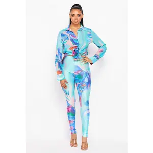 Poppin Peacock Legging Set