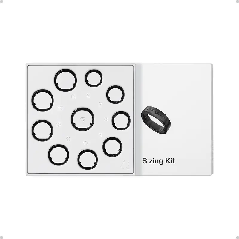 RingConn Gen 3 Titanium Smart Ring Sizing Kit - Unisex Plastic Ring Sizer Gauge, 24h Snug Sizing, Scratch-Resistant Layer Durability, Sizes 6-15 (6 to 15) - Essential Pre-Purchase Fit Tool