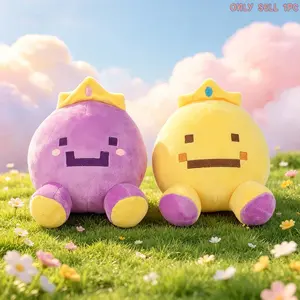 15cm/5.9in Wemmbu & Zam Plush Toys, Cute Crown Shaped Stuffed Dolls, Soft Plush Pillow for Kids Teens, Popular Game Pixel Style Plushies, Ideal Gift for Game Fans, Cuddly Doll Gift