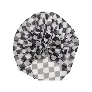 Era | Black & White Checkerboard | Boho Mesh Headwrap