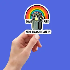 trash can raccoon, Funny Stickers, Sarcasm Stickers, Sarcastic Stickers, Funny Laptop Sticker, water bottle Stickers, Funny Quotes