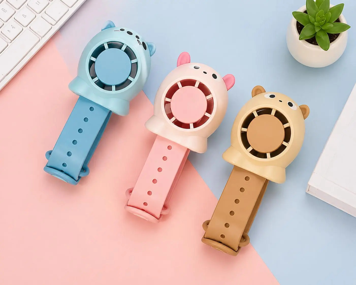 Kids Portable Handheld Fan – Rechargeable Mini Cute Cartoon Cooling Fan for Kids & Girls – Lightweight Summer Fan for Travel, School, Outdoor & Back to School Gifts