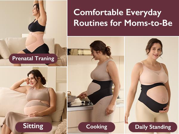 Momcozy Pregnancy Belly Band, CozySupport Ergonest Maternity Belly Band, Invisible Pregnancy Belt for Back, Abdomen, Waist tiktok shop，A