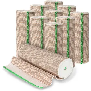Elastic Bandage Wrap Roll 6" x 5 Yards (10 Pack) – Self-Closure Compression Bandage for Knee, Ankle & Wrist Support, First Aid Wrap for Sports, Sprains & Everyday Support