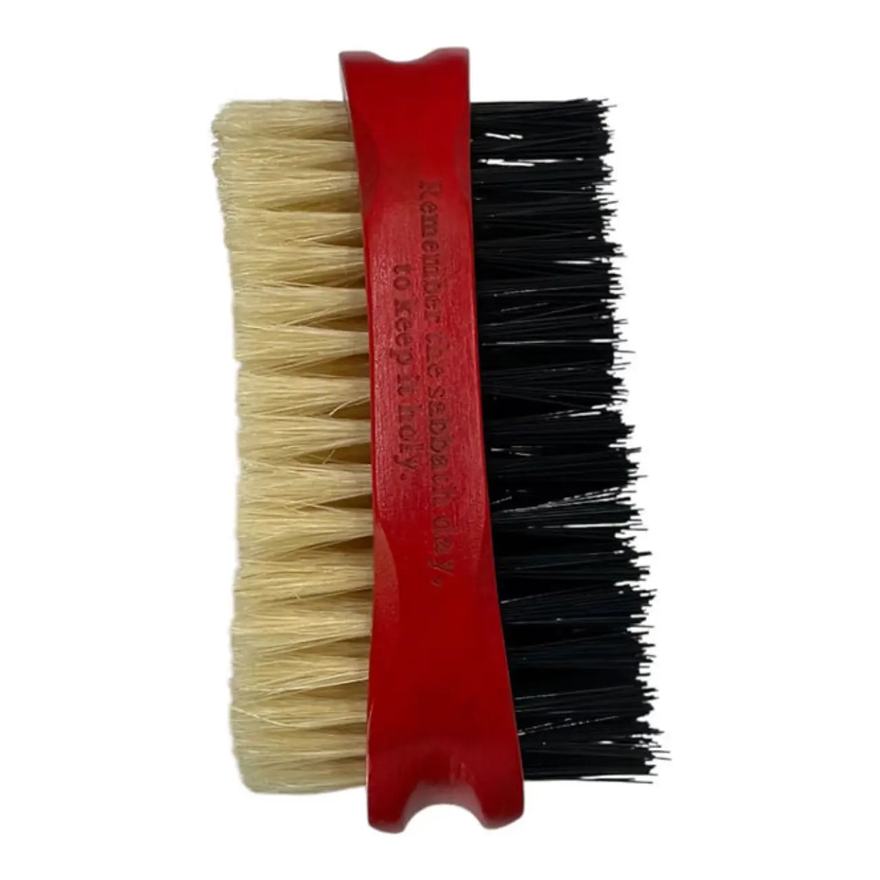 JIGGSAWMILLIONS Dual Diver Hair Brush - Red Base, White & Black Wave Drop Bristles, Soft + Hard Bristles for Men & Women
