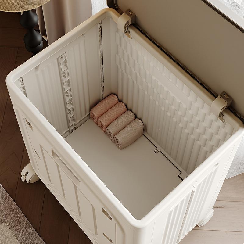 UFORU Laundry Basket with Wheels, Ventilated& Odor-Resistant, Portable Rolling Storage with Lid, SizeDetails in SKU Images, Assembly Guide in Main Image &Description