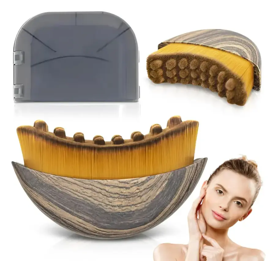 (2PCS)Lymphatic Contour Face and Body Brushes, The Lymphatic Drainage Massager for Face, Dry Brushing Face Brush, Chin & Jawline Sculpting, Ergonomically Designed to Fit The Skin Precisely Body Care