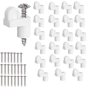 24-Pack 3/8 Inch Window Screen Holder Clips, Hardware, Mesh Panels, Windproof Door Boards, Includes Screws, Ideal for Home Use