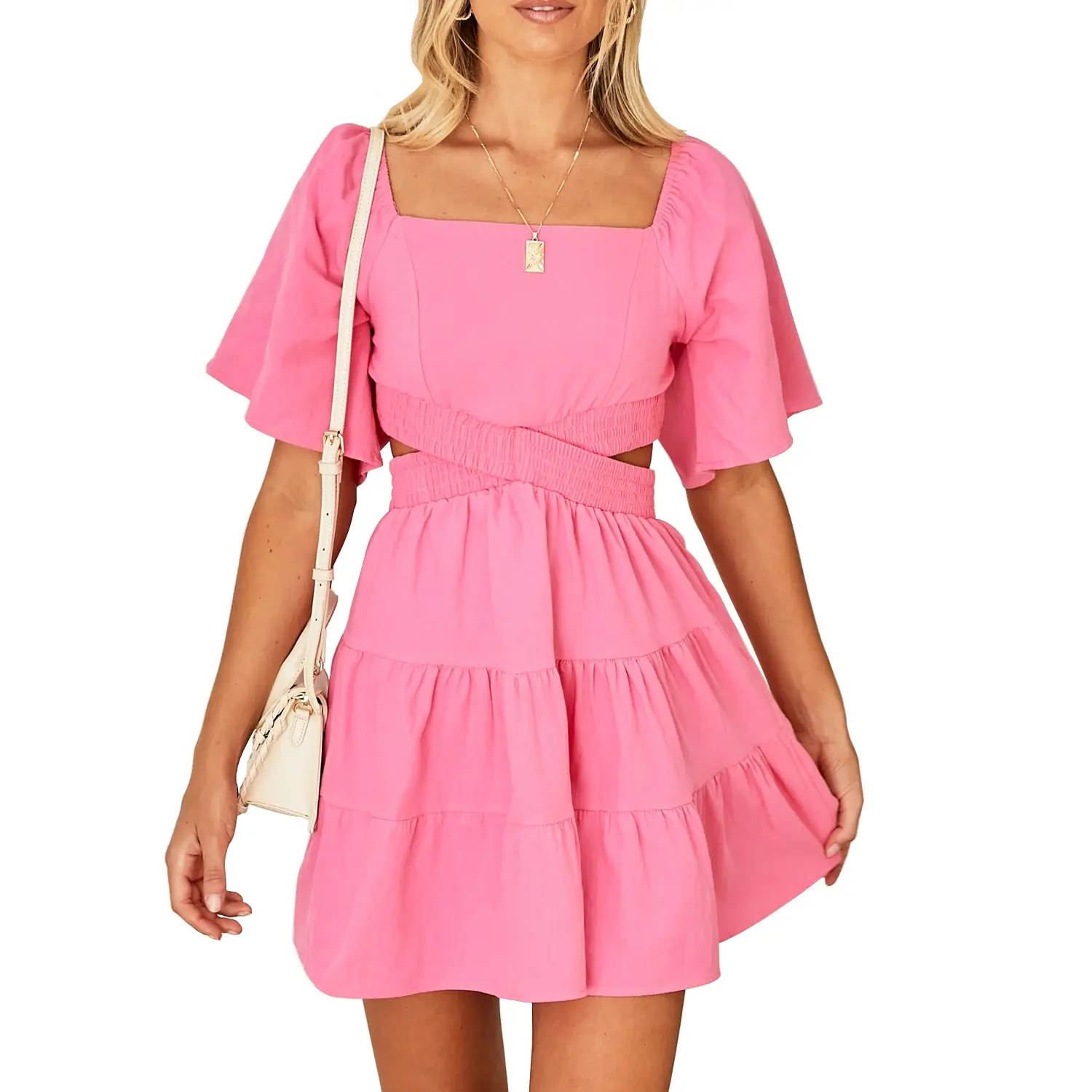 long sleeve dresses mini Princess Polly Lukea Long Sleeve Minidress in White at Nordstrom, Size 8