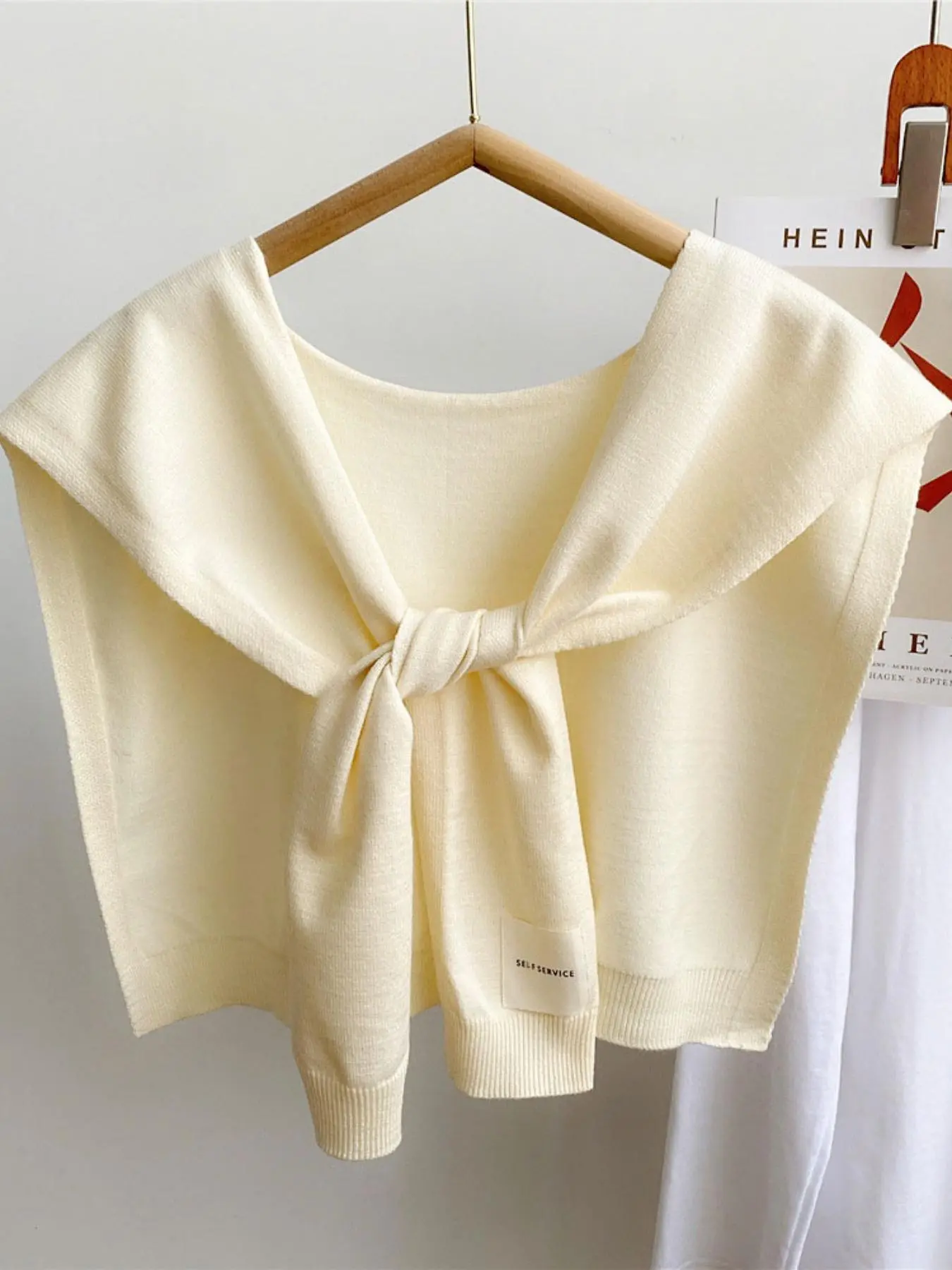 Solid Color Knit Shawl, Knitted Shawl, Casual Modest Scarf for Women, Fashion Accessories for Daily Wear, Trendy Modern Versatile & Exquisite Scarf for Birthday Gift