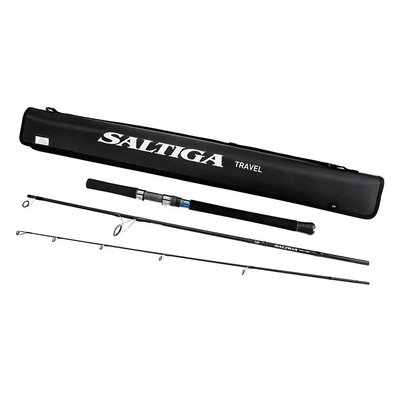 Daiwa Saltiga Compact Saltwater Travel Spinning Rods - Slim Profile, Travel-Ready Design, V-Joint, Avoids Flat Spots, Fazlite Rings, Secure Transport, 2 Variants with 2 Rod Length/Power/Action Variations for Taming Hard-Fighting Species