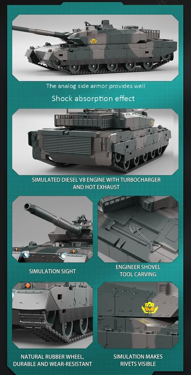Tongli Japanese-Style Simulated Tracked RC Tank - 2.4G Remote Control Toy, 6-8Y Unisex Halloween Gift, 360° Wide Turret Rot, Authentic Combat Sound Effects, BPA/Latex-Free Safe Materials, Battery-Powered Outdoor Toy, Batteries Packed Separately, Yes