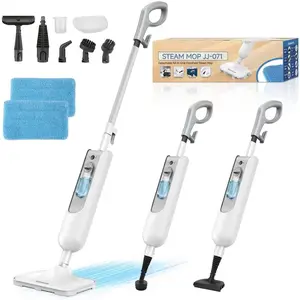 Steam Mop -in- Multi-Functional  Steam Cleaner, Handheld Detachable Floor Steamer with 2 Steam Level, 380ML Water  & 23FT Power Cord for Whole  Use