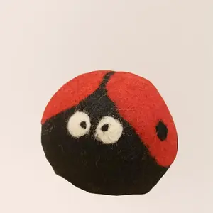 3 Ladybug Dryer Balls Accessories Laundry Natural Set