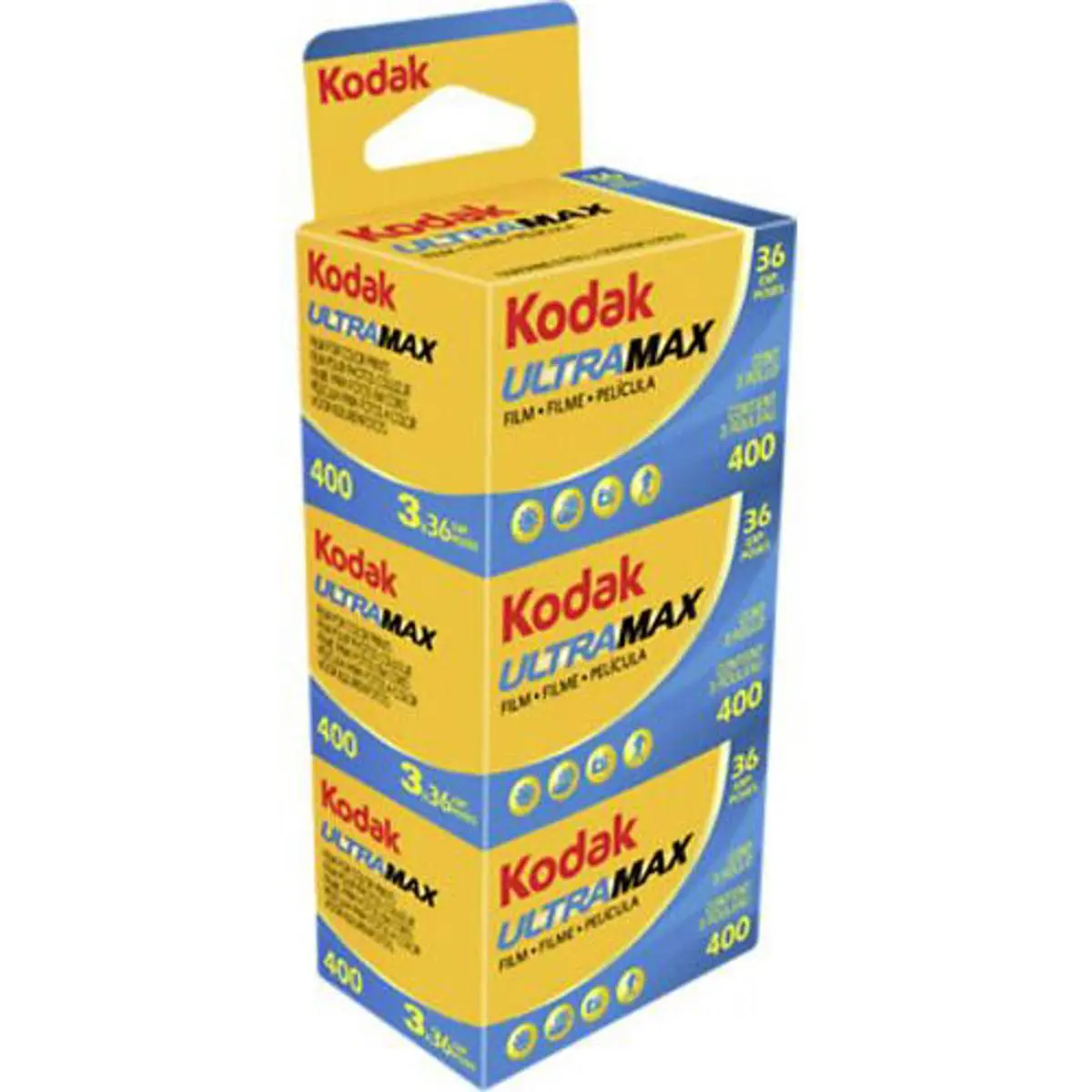 Kodak Kodacolor Ultra Max 400 GC 35mm Color Negative Film for Camera & Film Cameras - ISO 400, 36 Exposure, 3-Pack, Vibrant High-Speed, Wide Flash Range for High-Quality Photos