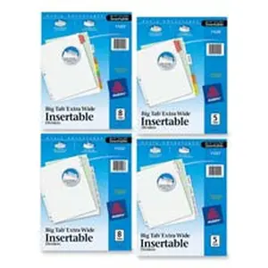 Avery AVE11220 Extra Wide Insertable Dividers-11 in. x 9 in.-5Tab-Multi - WE Paper