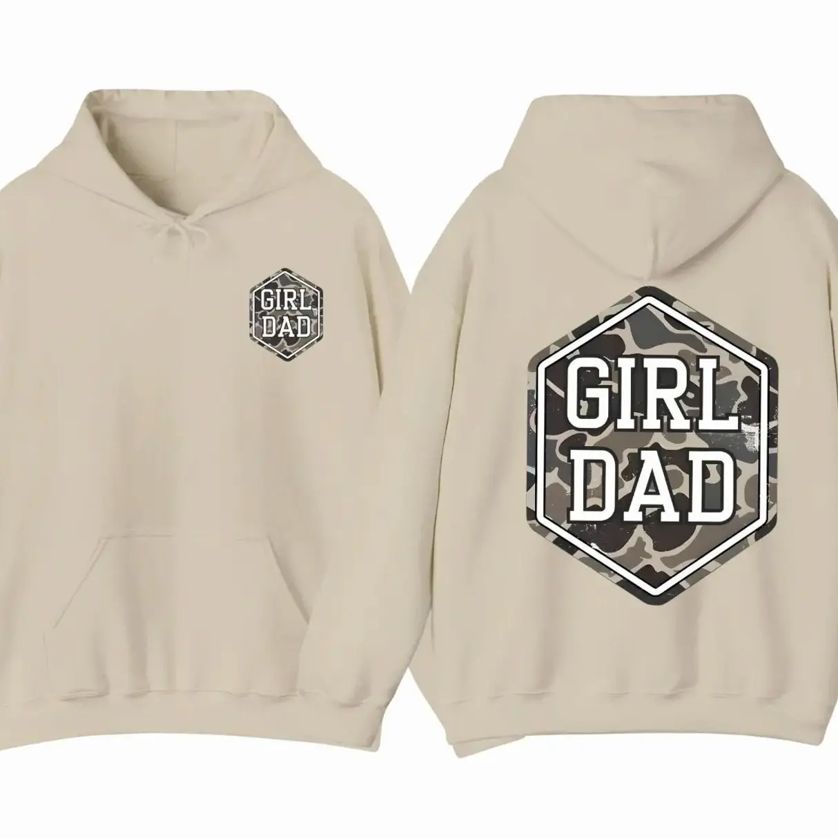 Camo Girl Dad Hoodie, Proud Dad Gift from Daughter, Funny Dad Graphic Pullover, Father’s Day Gift for Dad, Papa, Husband, Cool Girl Dad Sweatshirt, Casual Streetwear Hoodie, Viral TikTok Dad Apparel 7LJ