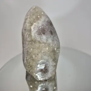 Rare Uruguay Citrine with Pink Stalactite Eyes & Pink Banding - Natural Collector Specimen, High Grade Crystal Display