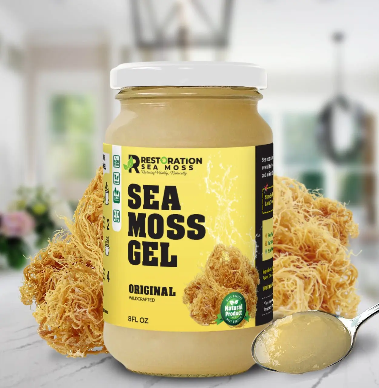 Original Sea Moss Gel - Jamaican wildcrafted Irish Moss, Organic