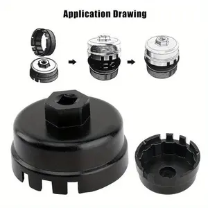 Professional Aluminum Car Oil Filter Wrench Hattype Wrench for Toyota Prius Corolla Rav4 Matrix Lexus Camry Tundra Sienna Avalon